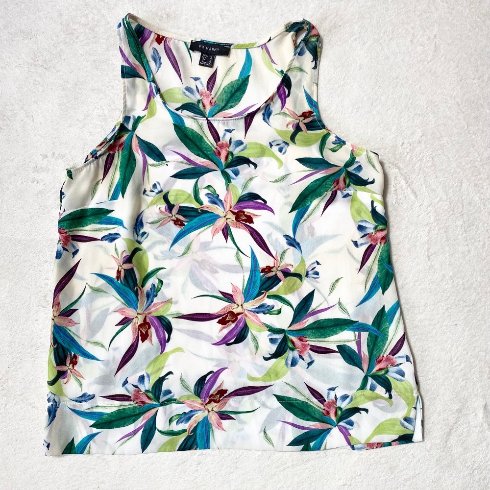 Primark Multi-Color Floral Print Tank Top Women's SZ 6